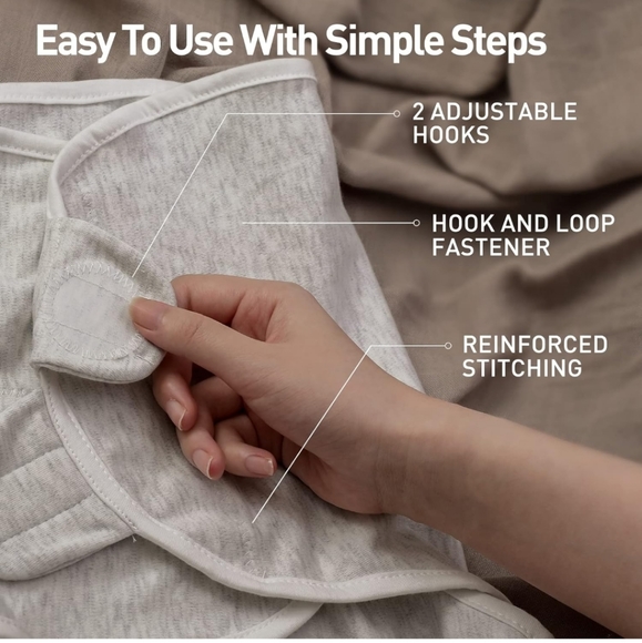 KeaBabies size 0-3 organic Swaddle Sack Adjustable washed but never used gray - Picture 5 of 5